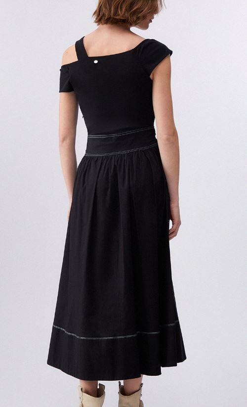 26SS 리우조 미디 원피스 WA6523 J3890A3573 Black - LIU JO