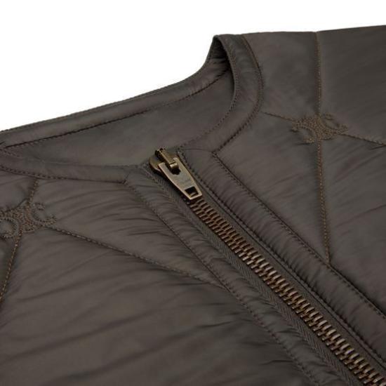 26SS 셀린느 라이트 나일론 퀼트 재킷 RV12F1474 02ZK DARK KHAKI - CELINE