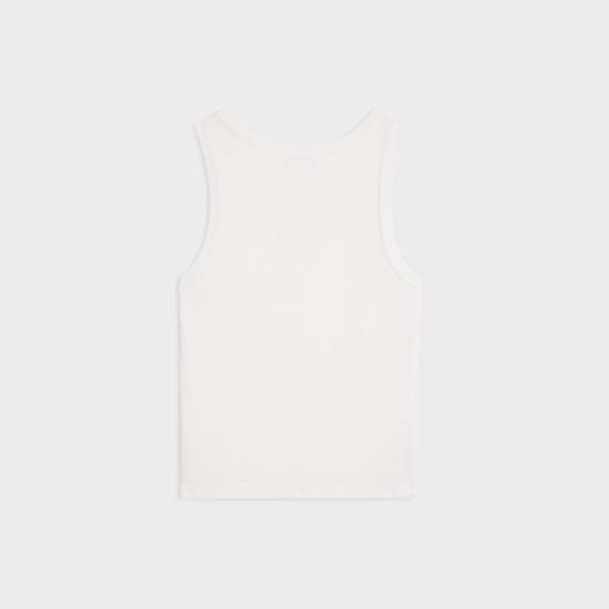 26SS 셀린느 트리옹프 탱크 탑 2X45N2P33 01OW OFF WHITE - CELINE