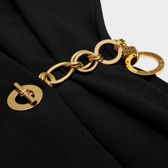 26SS 셀린느 캐디 랩 드레스 RR0K80T25 38NO BLACK - CELINE