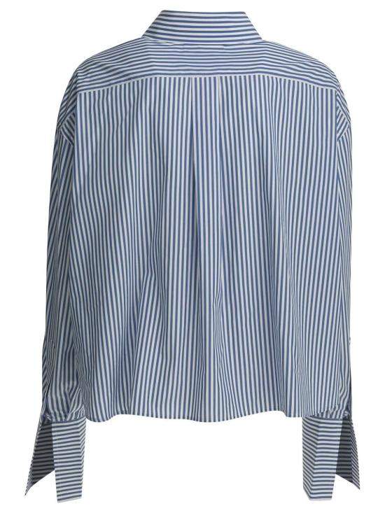 26SS 셀린느 스트라이프 코튼 포플린 크롭 셔츠 RC0941389 CBA0 CRAIEBLEU CIEL CBA0 CRAIE BLEU CIEL - CELINE