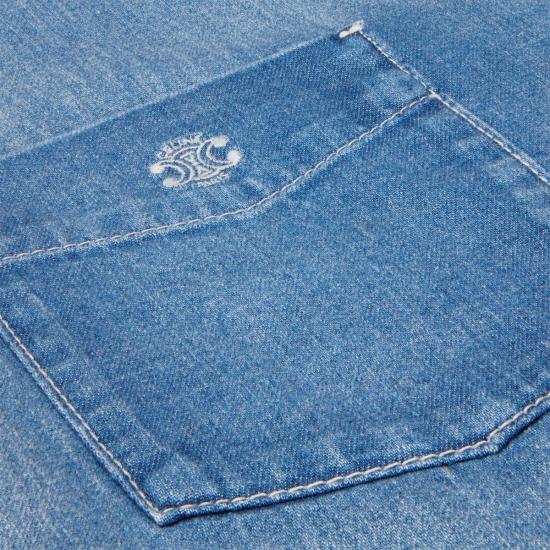 26SS 셀린느 데님 크롭 셔츠 RC0BC2N67 GDP1 INDIGO WHISPER - CELINE