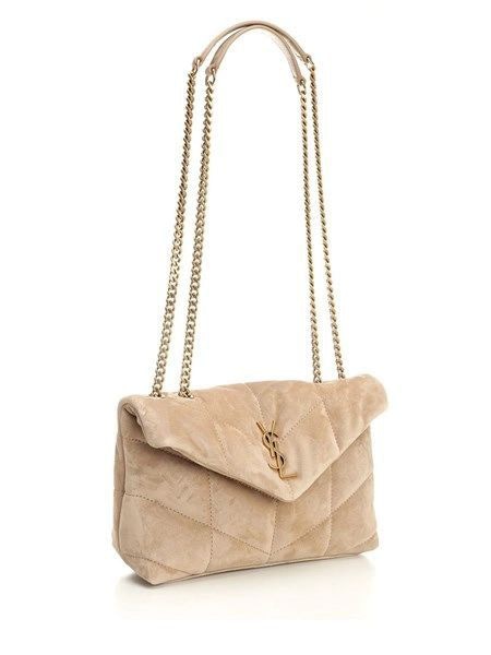 26SS 생로랑 토이 푸퍼 스웨이드 숄더백 7593371U807 9295 CLEAR BEIGE - SAINT LAURENT