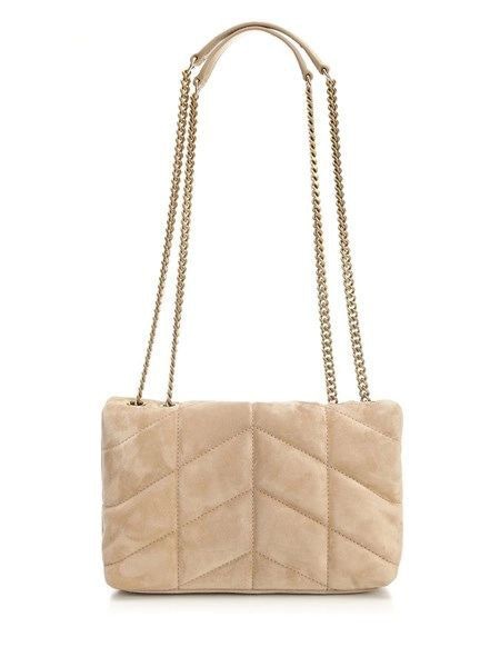 26SS 생로랑 토이 푸퍼 스웨이드 숄더백 7593371U807 9295 CLEAR BEIGE - SAINT LAURENT