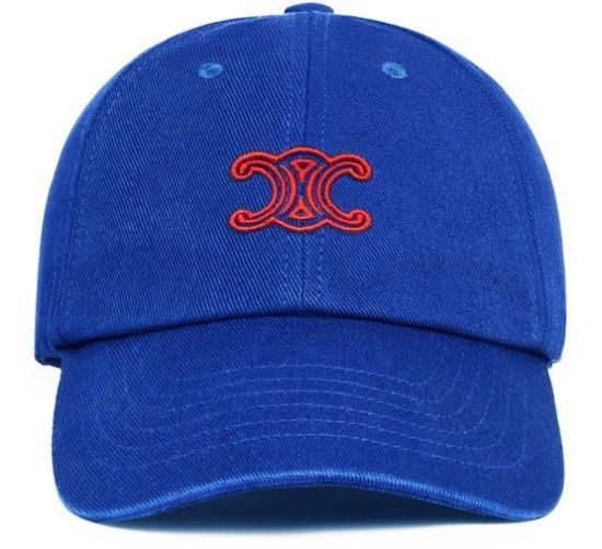 26SS 셀린느 코튼 트윌 비비안 캡 AA0GV2U74 29BR BLUERED 29BR BLUE RED - CELINE