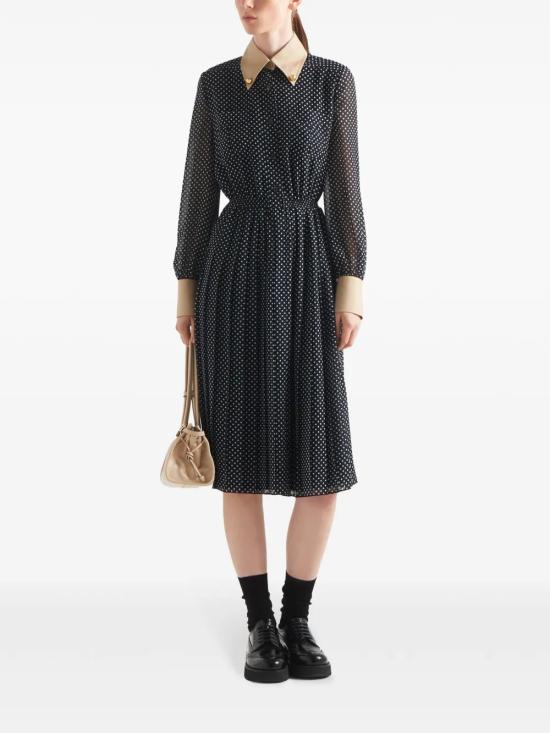 26SS 프라다 미디 원피스 P3L82MSOOO14JB F0008 BLEU - PRADA