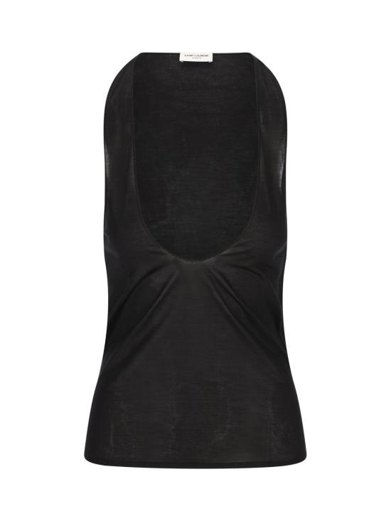 26SS 생로랑 반팔 티셔츠 761463Y37NH 1000 BLACK