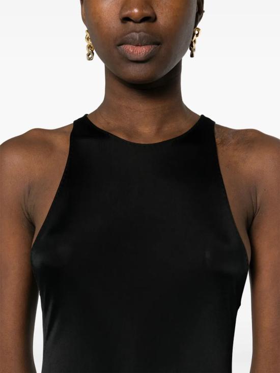 26SS 생로랑 미디 원피스 771687Y37LI 1000 NOIR - SAINT LAURENT