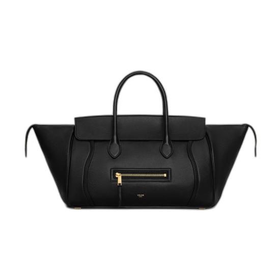 26SS 셀린느 미디움 뉴 러기지 서플 샤이니 램스킨 L100E3GW2 38NO BLACK