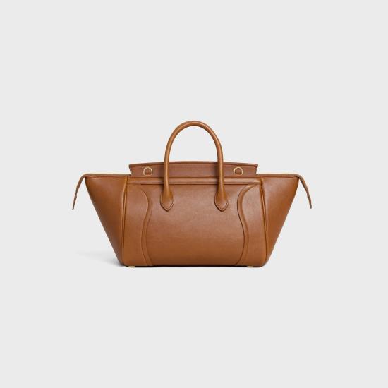 26SS 셀린느 스몰 뉴 러기지백 서플 샤이니 램스킨 124213GW2 GFY5 SOFT TAN - CELINE
