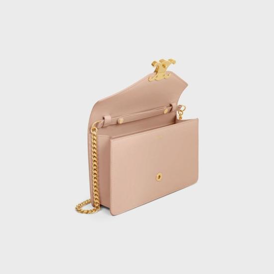 26SS 셀린느 샤이니 카프스킨 마고 체인 지갑 10L033DPV 03PH SOFT PEACH - CELINE