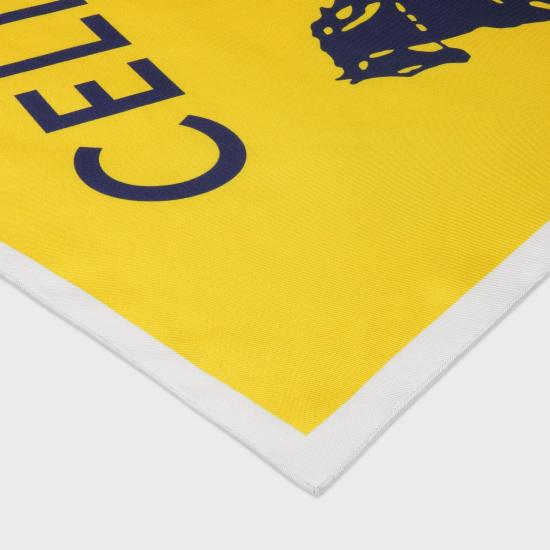 26SS 셀린느 스웨터 실크 크윌 스카프 2AW902Q32 GGO0 BLUECREAMYELLOW GGO0 BLUE CREAM YELLOW - CELINE