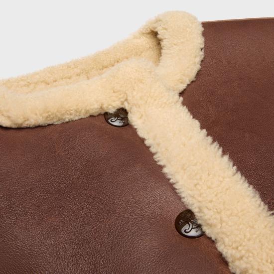 25FW 셀린느 무스탕 RV0MH889V GCR4 CREAMGANACHE GCR4 CREAM GANACHE - CELINE