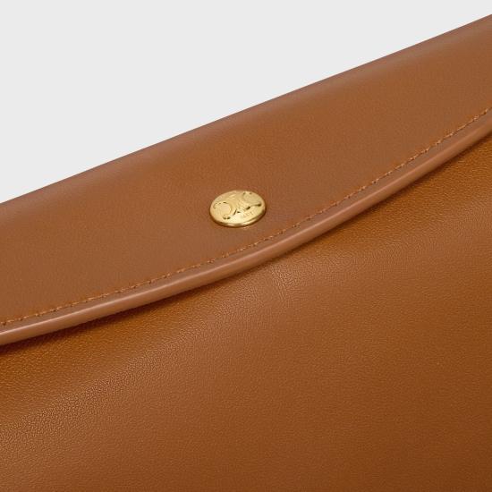 26SS 셀린느 트리오 플랩백 스무스 램스킨 10P862O86 GFY5 SOFT TAN - CELINE