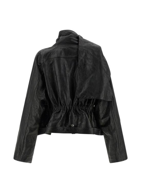 26SS 릭 오웬스 가죽 자켓 RP01F6716 LBE09 Black - RICK OWENS