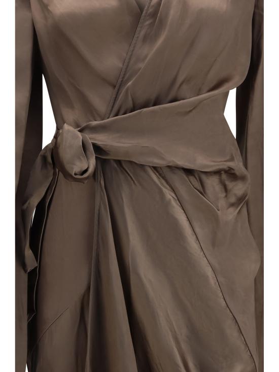 26SS 릭 오웬스 롱 원피스 RP01F6560 34 BROWN - RICK OWENS