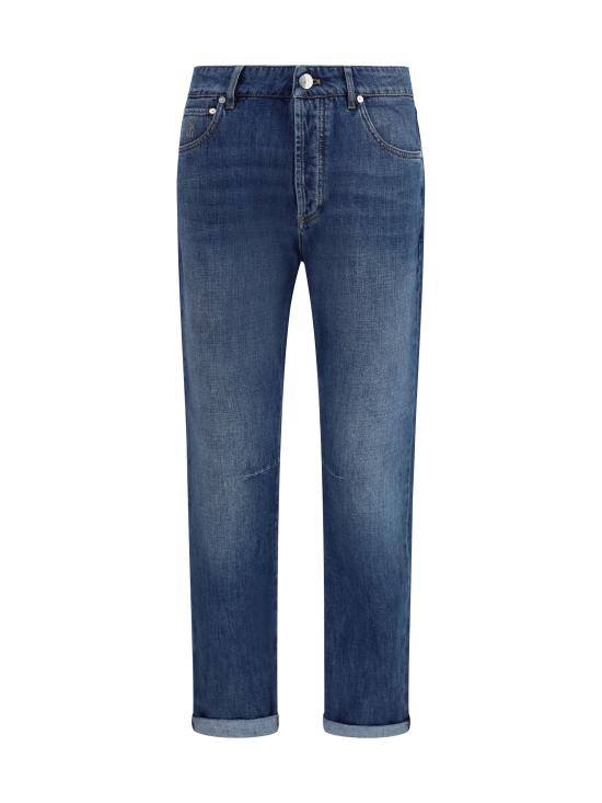 26SS 브루넬로 쿠치넬리 스트레이트 팬츠 M0Z37X1290 C1471 BLUE