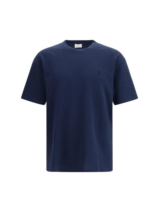 26SS 생로랑 반팔 티셔츠 832941Y37HC 4110 BLUE