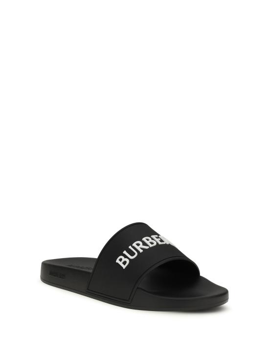 26FW 버버리 로고 슬라이드 8123601 B7281 BLACK - BURBERRY