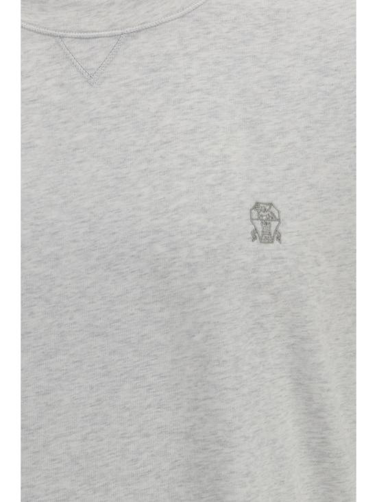 26SS 브루넬로 쿠치넬리 레이어링 코튼 저지 크루넥 티셔츠 M0B137451G CY887 GREY - BRUNELLO CUCINELLI