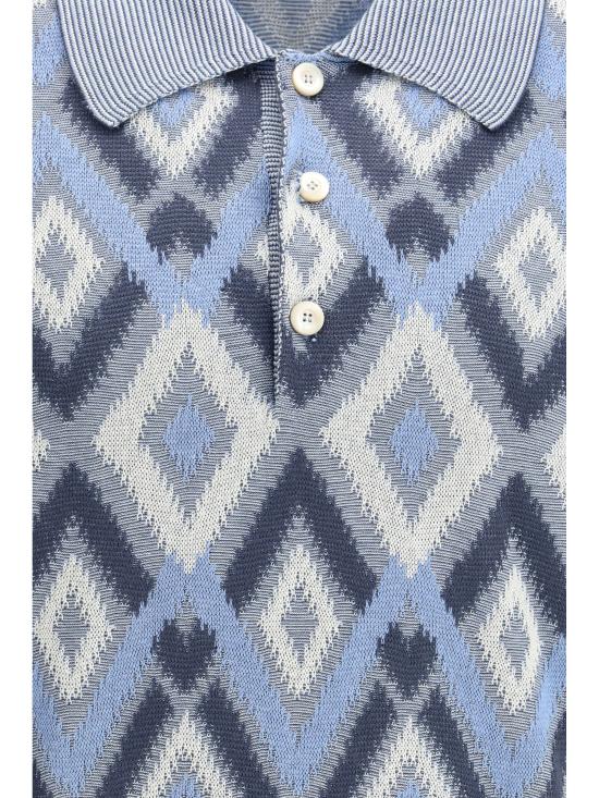 26SS 피아젠차 폴로 티셔츠 M1140013001 12 BLUE - PIACENZA 1733