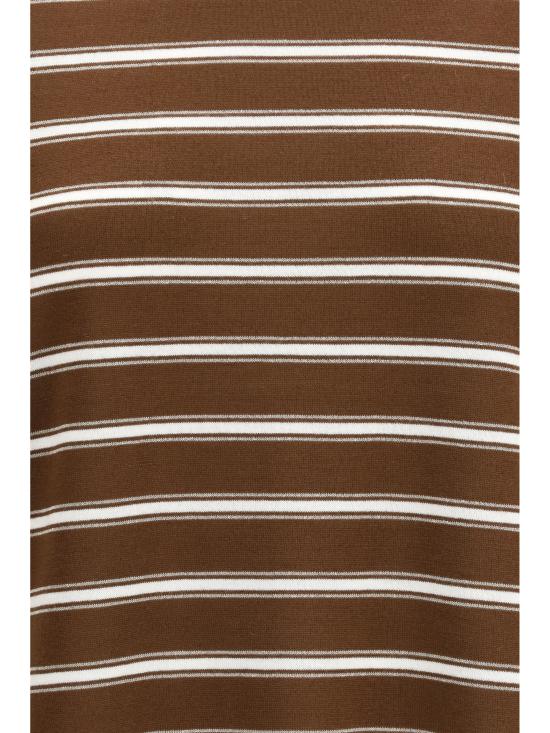 26SS 브루넬로 쿠치넬리 버진 울 & 캐시미어 라이트웨이트 스파클링 스트라이프 니트 티셔츠 M14854100 CTX08 BEIGE - BRUNELLO CUCINELLI