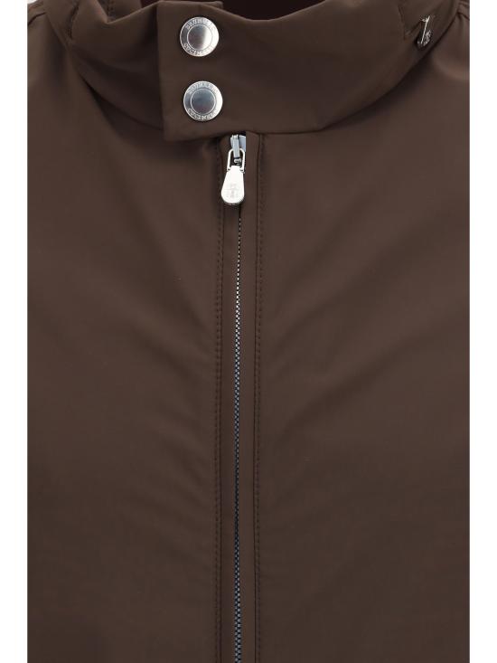 26SS 브루넬로 쿠치넬리 폴딩 후드 본디드 나일론 블루종 MZ4266525 C1792 BROWN - BRUNELLO CUCINELLI