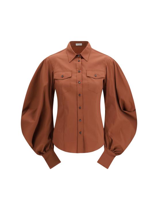 26SS 브루넬로 쿠치넬리 셔츠 M0091NM906 C4182 BROWN