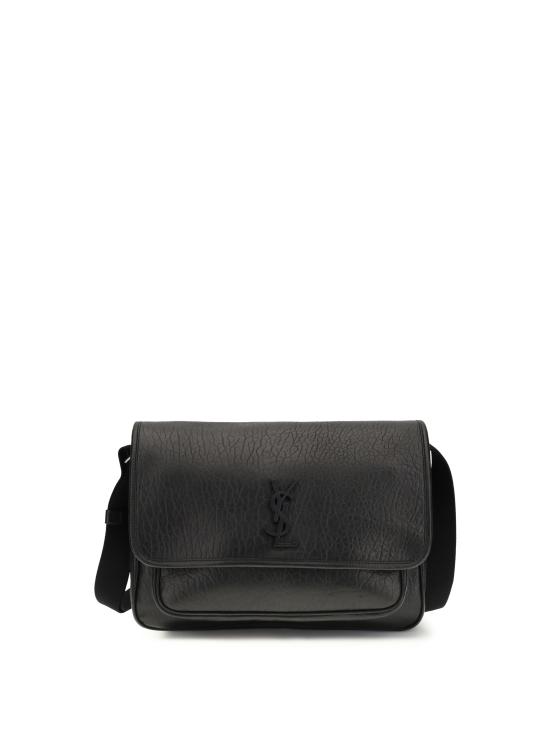 26SS 생로랑 니키 메신저 그레인드 레더백 781935AAC8O 1000 BLACK