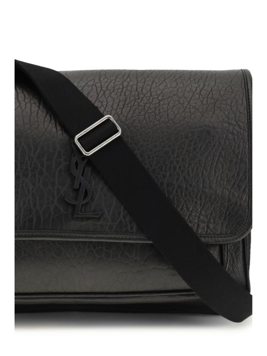 26SS 생로랑 니키 메신저 그레인드 레더백 781935AAC8O 1000 BLACK - SAINT LAURENT