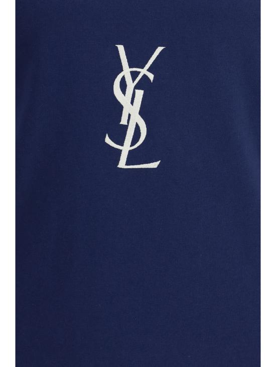 26SS 생로랑 반팔 티셔츠 858319Y38AK 4069 BLUE - SAINT LAURENT