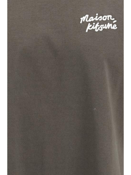 26SS 메종키츠네 핸드라이팅 컴포트 티셔츠 MM00126KJ7025 0453 BROWN - MAISON KITSUNE