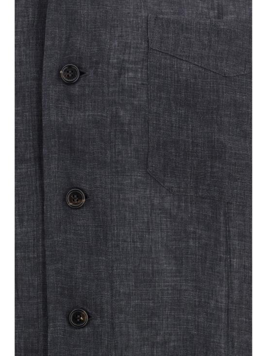 26SS 브루넬로 쿠치넬리 긴팔 셔츠 MF6300648 C046 GREY - BRUNELLO CUCINELLI