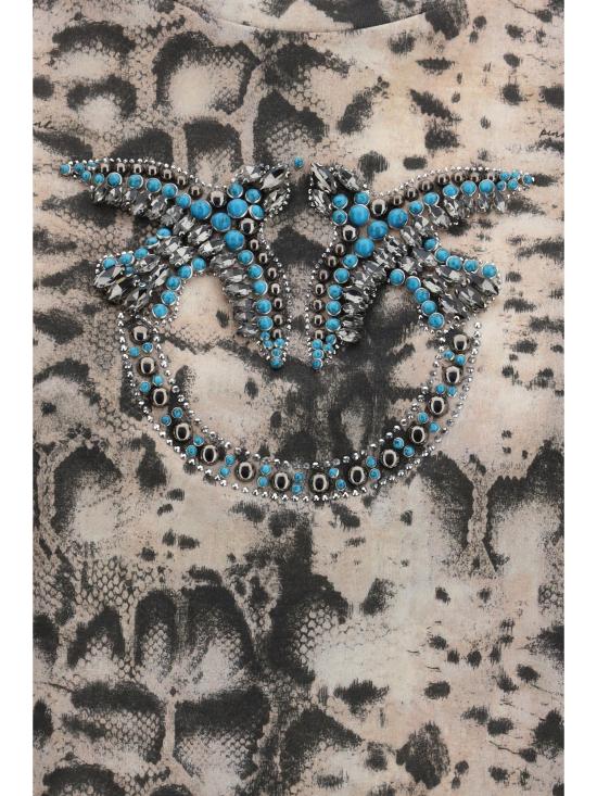 26SS 핑코 반팔 티셔츠 106921A3C8 CZ9 MULTICOLOUR - PINKO