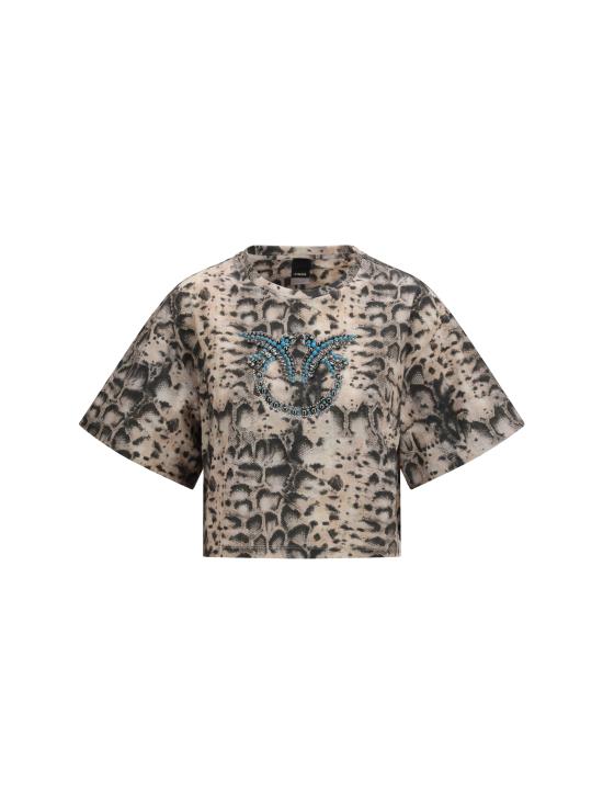 26SS 핑코 반팔 티셔츠 106921A3C8 CZ9 MULTICOLOUR