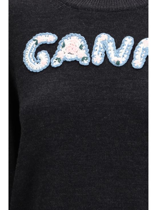 26SS 가니 후드 티셔츠 A1070267 252 GREY - GANNI