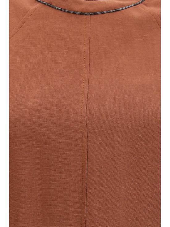 26SS 브루넬로 쿠치넬리 미디 원피스 MH126AFR72 C4182 BROWN - BRUNELLO CUCINELLI