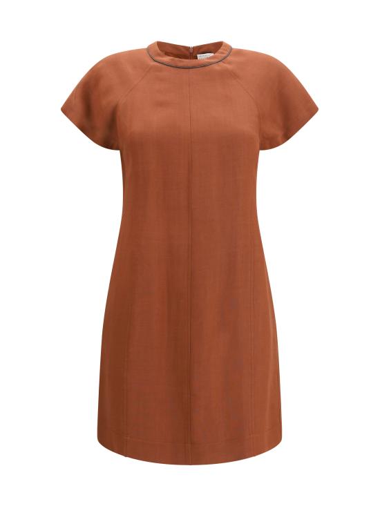 26SS 브루넬로 쿠치넬리 미디 원피스 MH126AFR72 C4182 BROWN