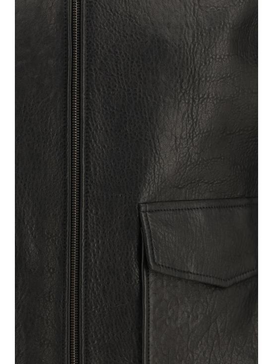 26SS 생로랑 버블 램스킨 쇼트 재킷 859948YCNF2 1000 BLACK - SAINT LAURENT