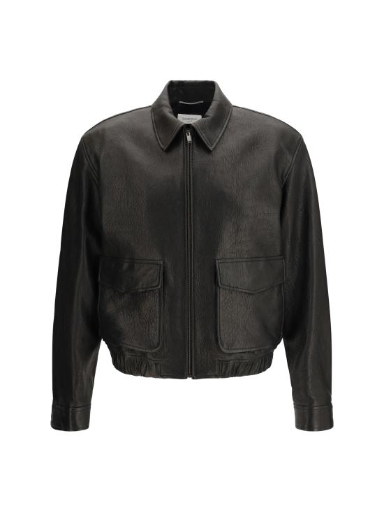 26SS 생로랑 버블 램스킨 쇼트 재킷 859948YCNF2 1000 BLACK