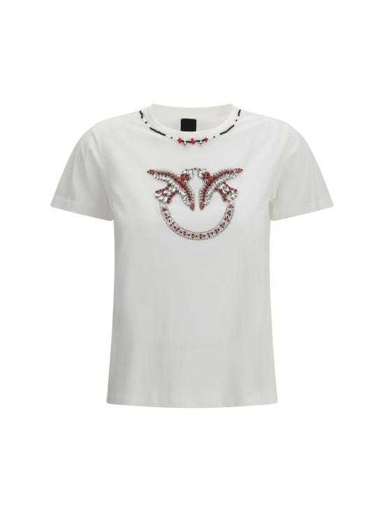 26SS 핑코 반팔 티셔츠 107094A3C7 ZR2 WHITE