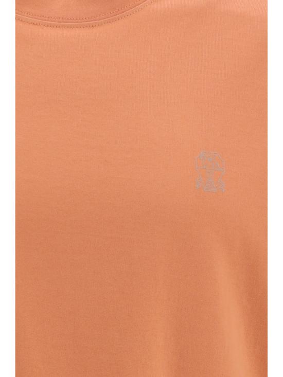 26SS 브루넬로 쿠치넬리 코튼 저지 크루넥 티셔츠 M0B138440 CUM25 ORANGE - BRUNELLO CUCINELLI