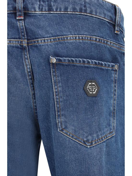 26SS 필립 플레인 데님 팬츠 SAFCMDT4353PDE004N 14AB BLUE - PHILIPP PLEIN