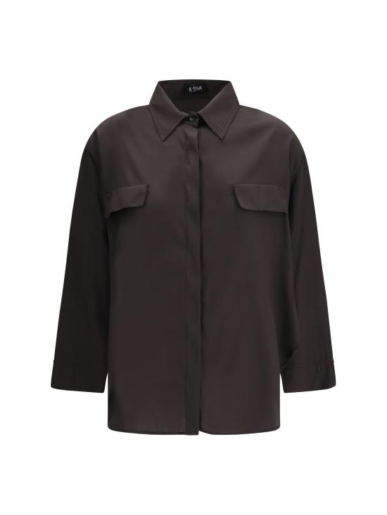 26SS 엘라 셔츠 KSH231CREPE 91 BROWN