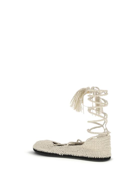 26SS 알라누이 플랫 슈즈 LWIR002R26KNI001 0F10 BLACK - ALANUI