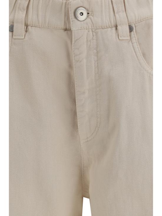 26SS 브루넬로 쿠치넬리 데님 팬츠 ML996P4053 C8739 CREAM - BRUNELLO CUCINELLI