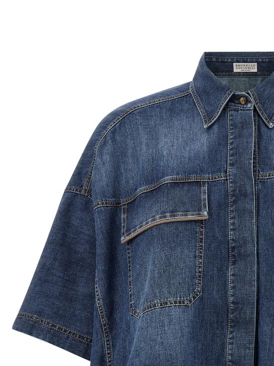 26SS 브루넬로 쿠치넬리 데님 셔츠 MH192RB526C9031 - BRUNELLO CUCINELLI