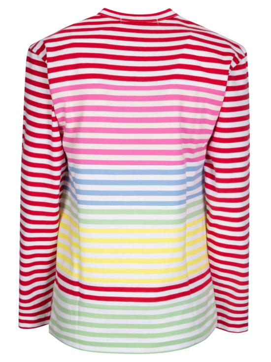 26SS 꼼데가르송 반팔 티셔츠 RQT017S26 1 RED WHT X MULT - COMME DES GARCONS