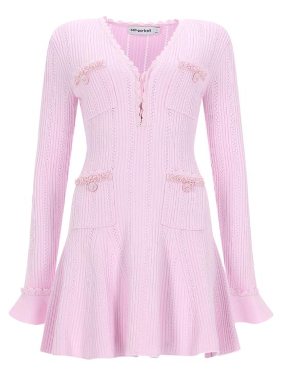 26SS 셀프 포트레이트 미디 원피스 RS26 163S P PINK