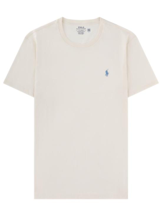 26SS 폴로 랄프로렌 포니로고 자수 반팔 티셔츠 710671438 524ANTIQUECREAM C7114 IVORY